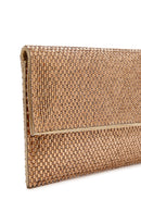 Women's Gold Long Chain Strap Stoned Clutch Bag | Derimod