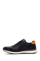 Men's Navy Blue Leather Suede Detailed Sneaker | Derimod