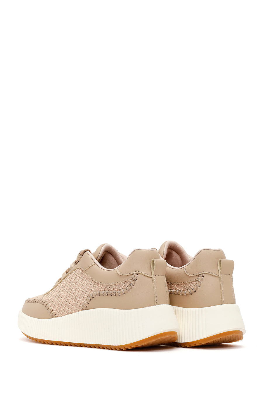 Women's Beige Thick Soled Sneaker