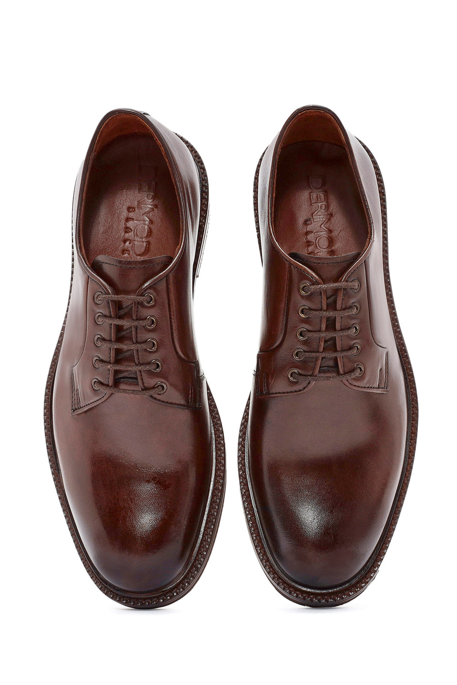 
Men's Brown Lace-Up Leather Classic Shoes
