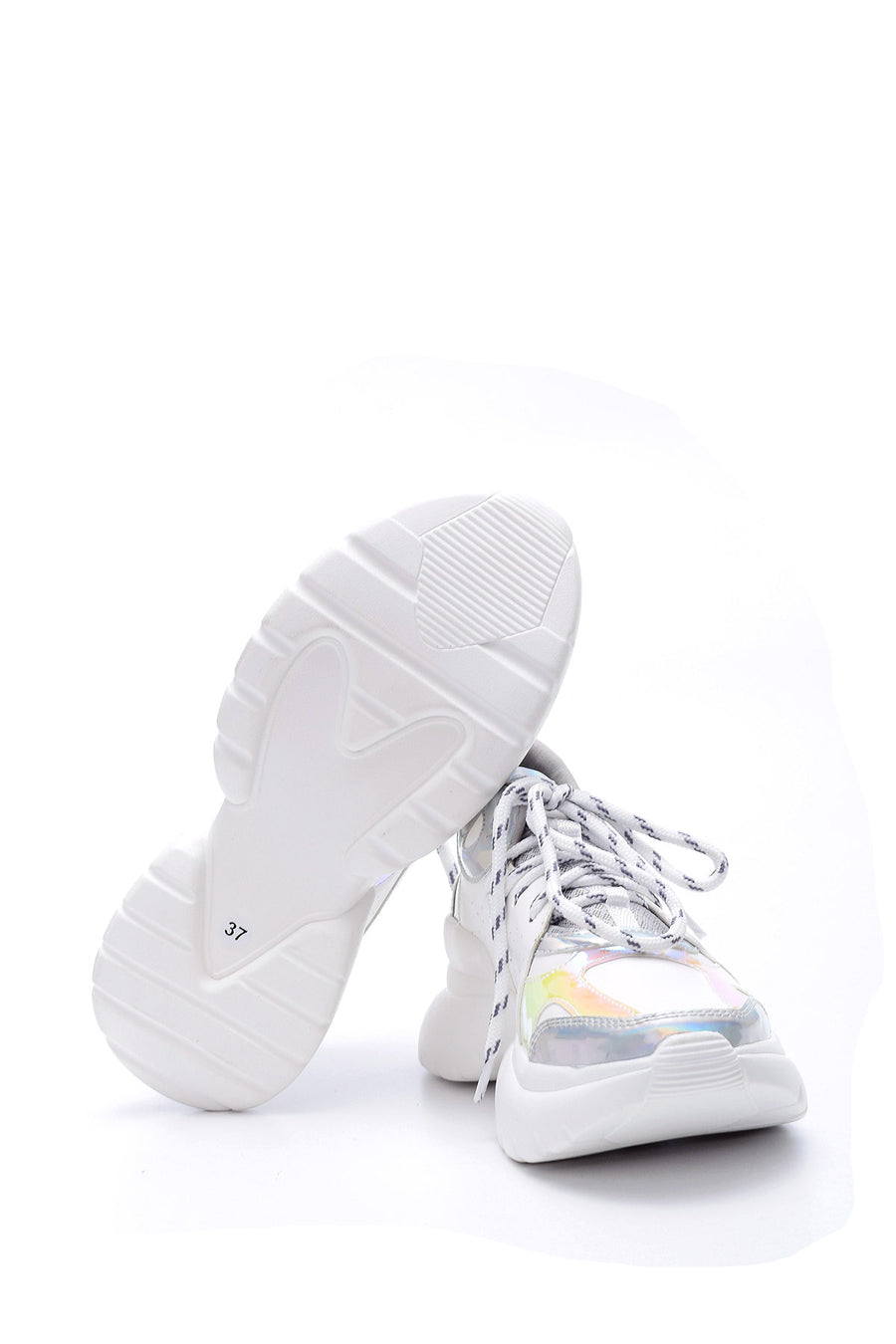 Kadın Gümüş Detaylı Sneaker