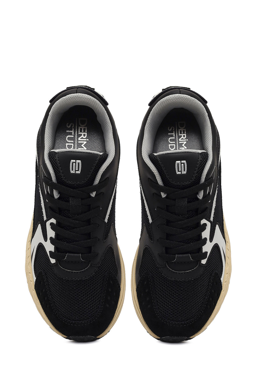 Derimod Studio Women's Black Lace-Up Thick-Soled Sneaker