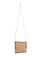 Women's Gold Long Chain Strap Stoned Clutch Bag | Derimod