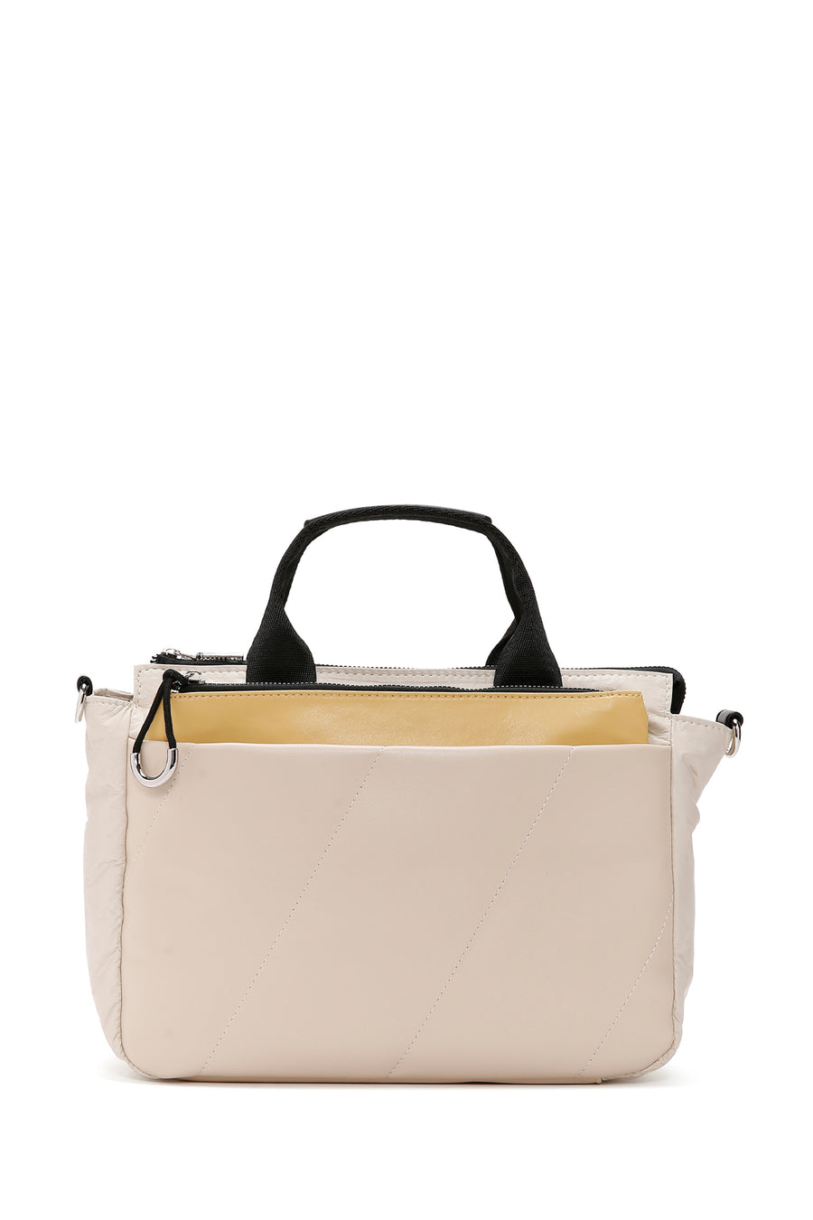 Women's Cream Long Strap Shoulder Bag