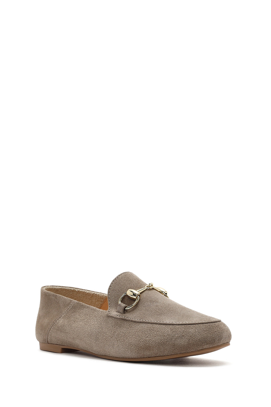 Women's Mink Buckled Suede Leather Masculine Loafer