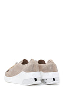 Women's Beige Stone Thick Soled Sneaker | Derimod