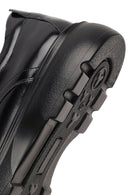 Male Black Lace-Up Thick-Soled Leather Casual Shoes | Derimod