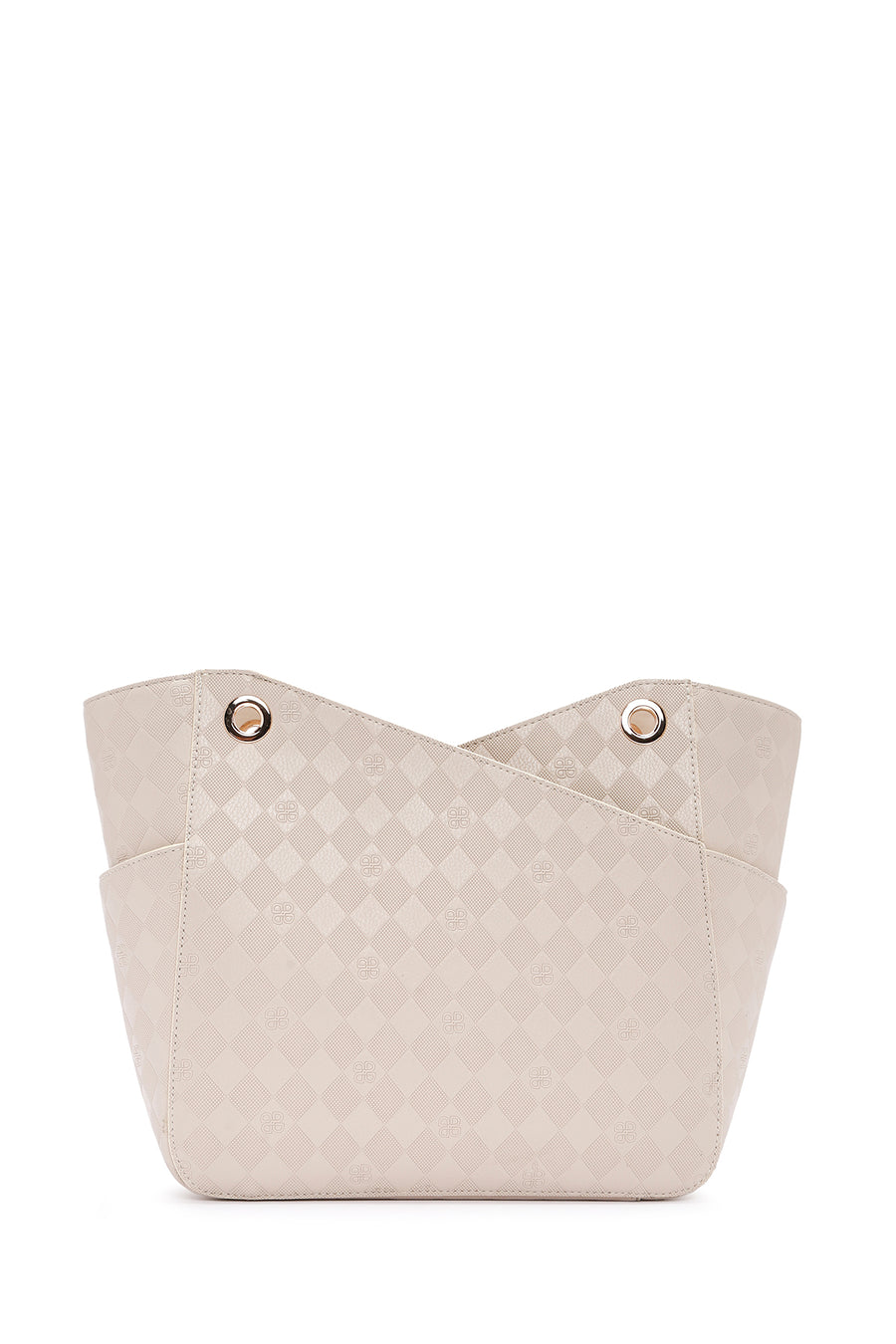 Women's Cream Printed Shoulder Bag