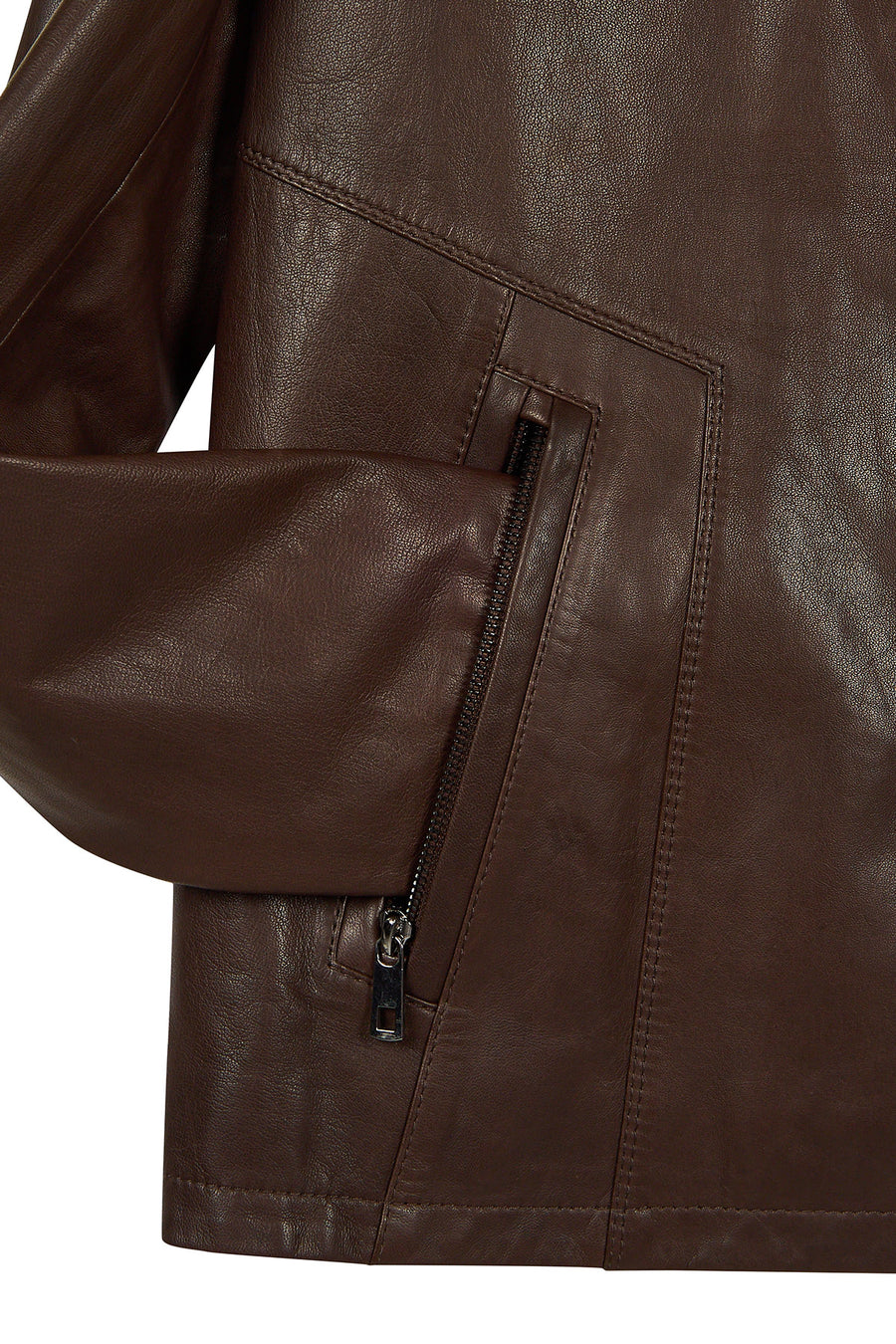 Insignia Male Brown Leather Jacket