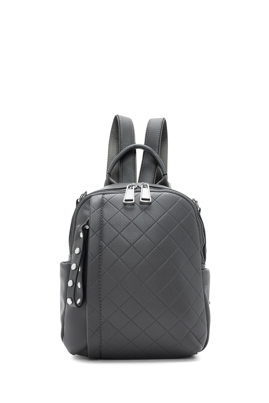 Women's Gray Long Strap Printed Backpack 24WBD2451FT | Derimod