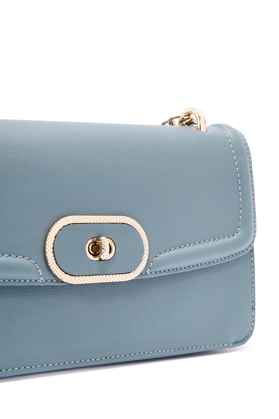 Women's Blue Long Chain Shoulder Bag