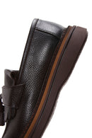 Men's Brown Leather Tasseled Loafer | Derimod