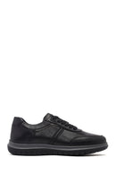 Men's Black Lace-Up Leather Sneaker | Derimod