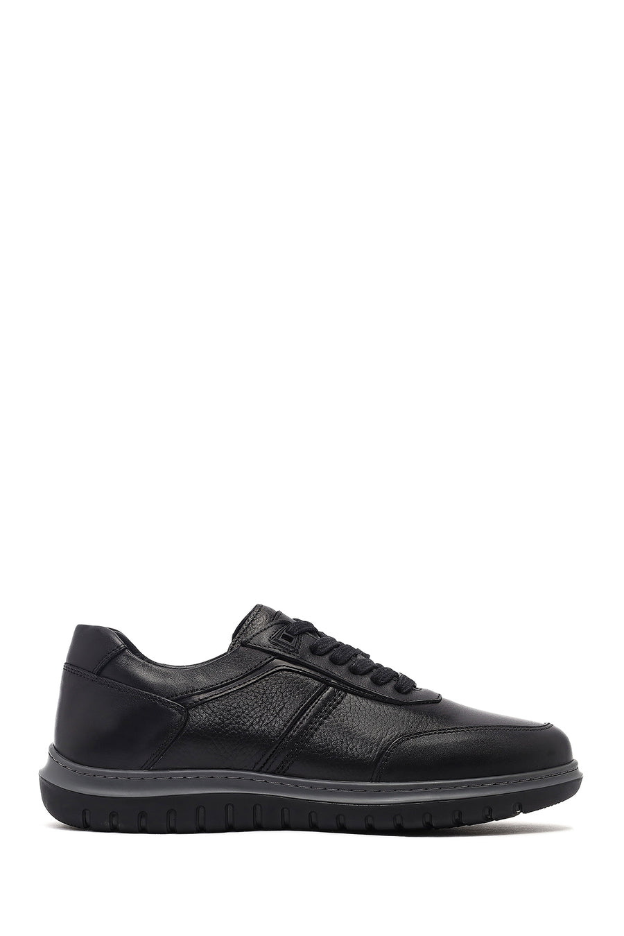 Men's Black Lace-Up Leather Sneaker 25WFD677314 | Derimod