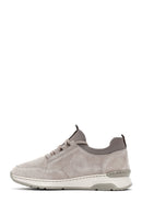 Women's Beige Lace-Up Suede Leather Sneaker | Derimod