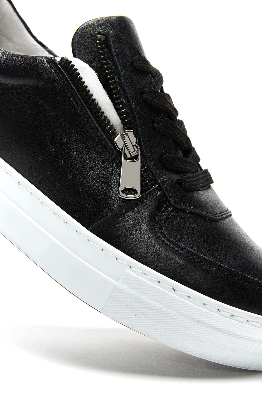 Kadın Deri Fermuarlı Sneaker