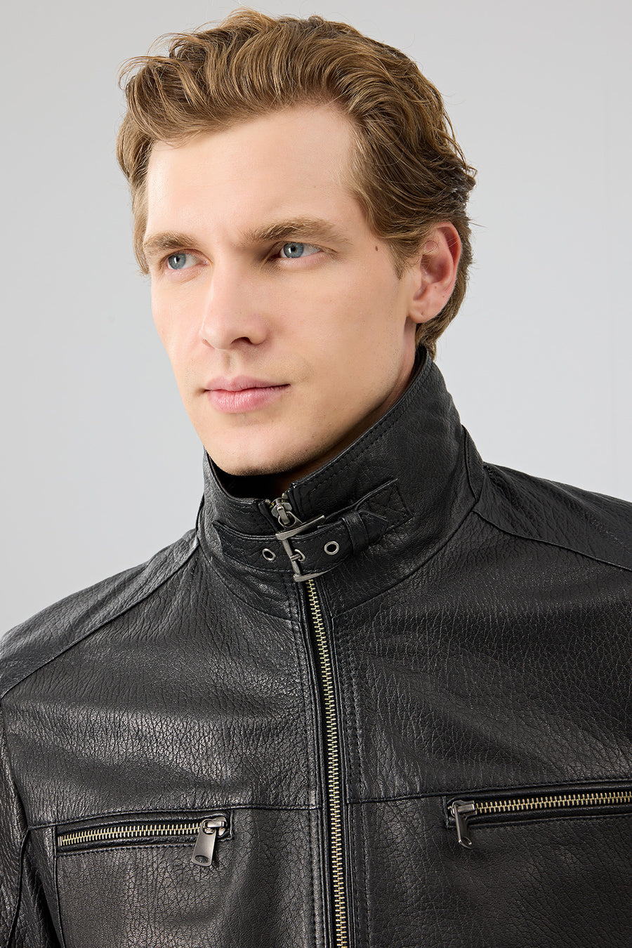 Mateo Men's Black Leather Jacket