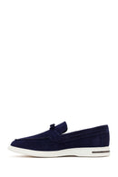 Erkek Lacivert Süet Deri Casual Loafer | Derimod