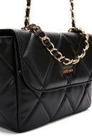 Women's Black Long Chain Strap Quilted Shoulder Bag | Derimod