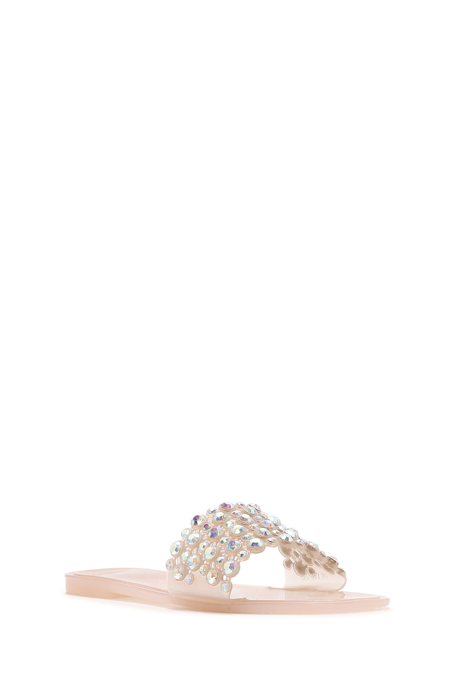 Women's Beige Stone Jelly Slippers