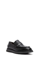 Men's Black Leather Casual Loafer | Derimod