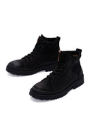 Men's Black Nubuck Leather Boots | Derimod