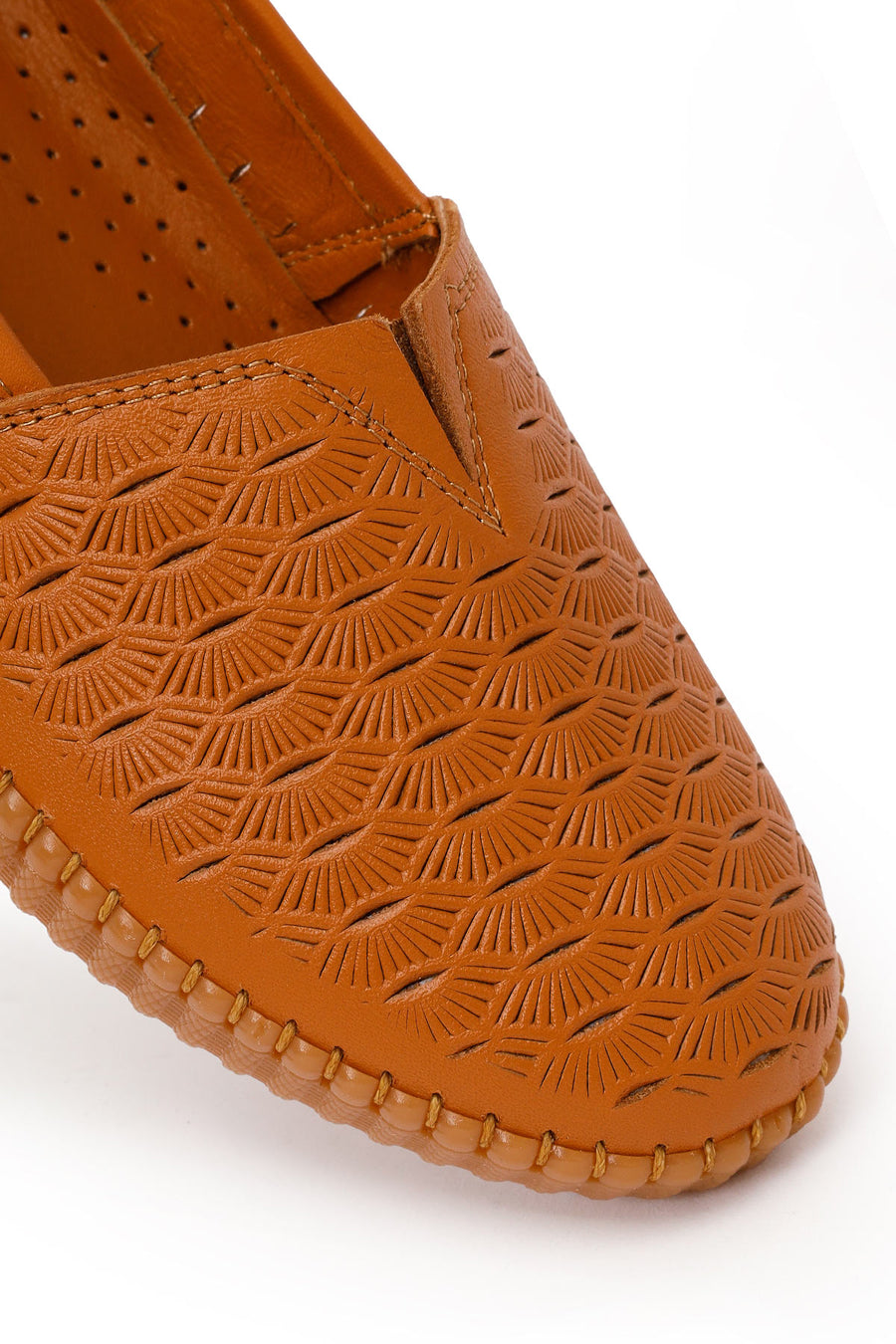 Kadın Taba Deri Konfor Loafer