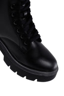 Women's Black Thick Soled Zippered Boots | Derimod