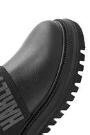 Harley Davidson Women's Black Nefud Leather Chelsea Boots | Derimod