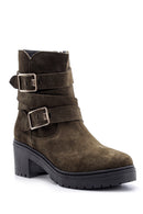 Women's Heeled Suede Leather Boots | Derimod