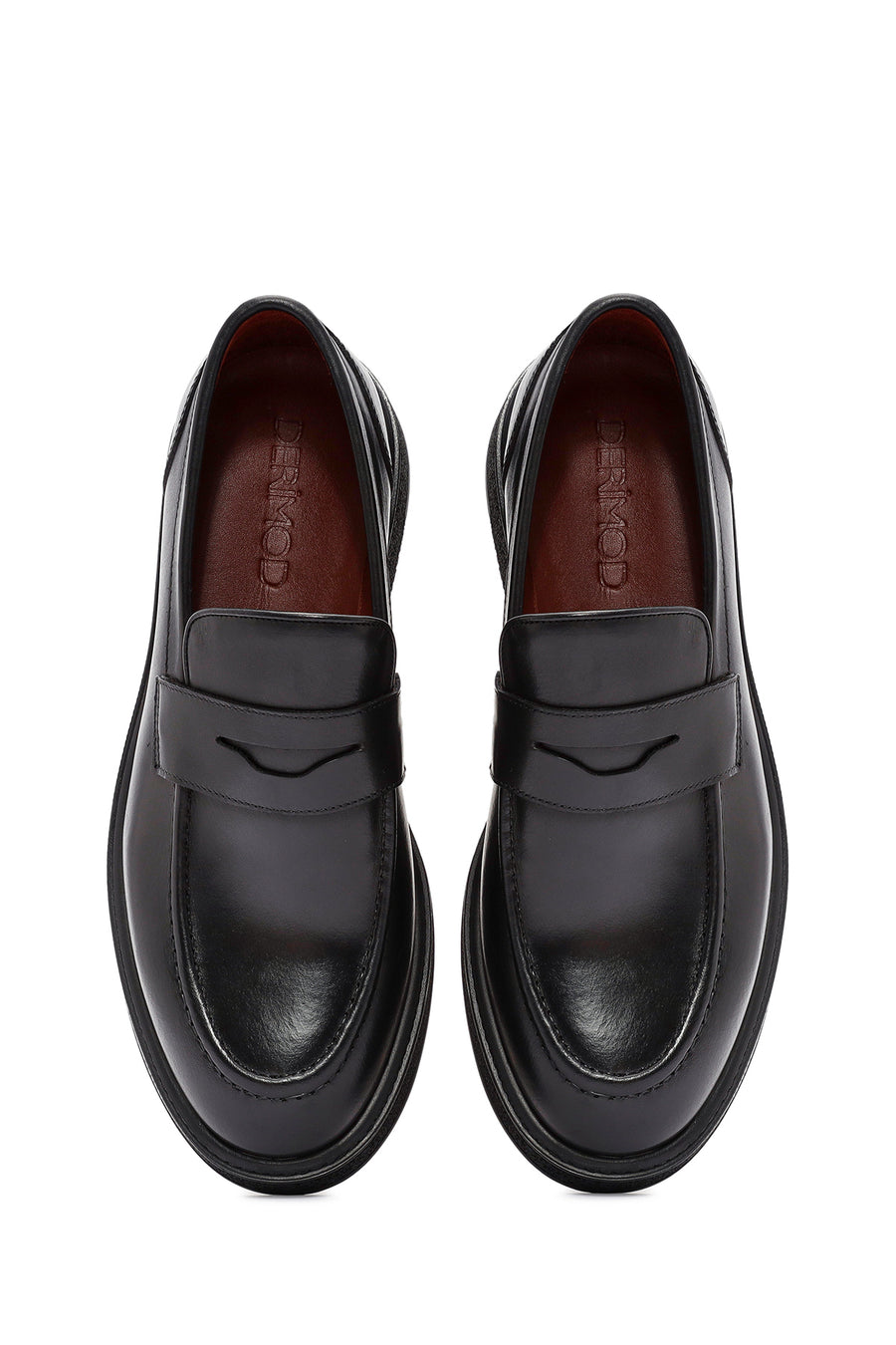 Men's Black Leather Casual Loafer