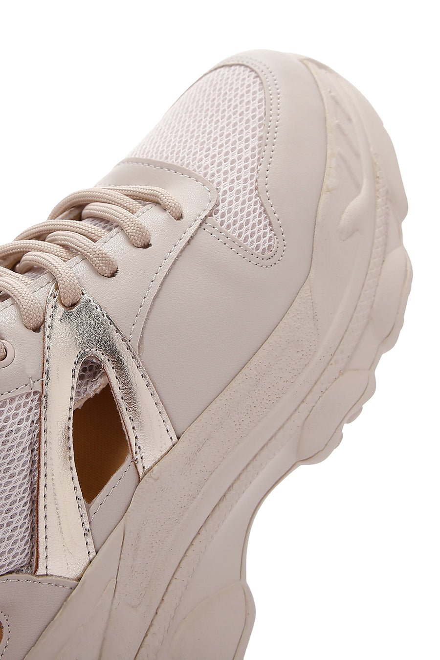 Kadın Bej Kalın Tabanlı Sneaker