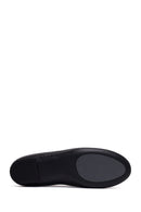 Woman Black Leather Ballet Flat | Derimod