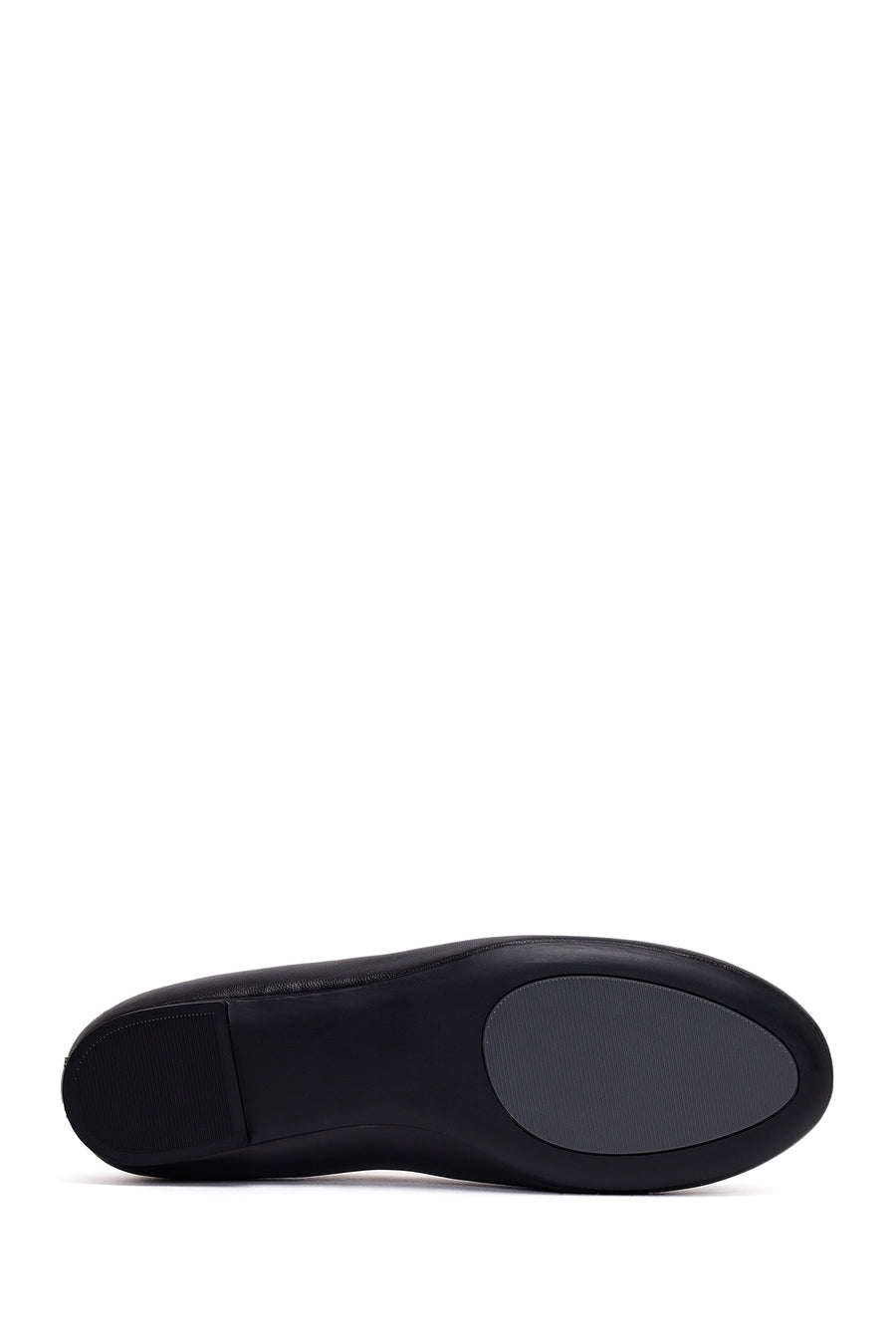 Woman Black Leather Ballet Flat