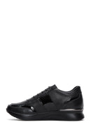 Women's Black Leather Sneaker | Derimod