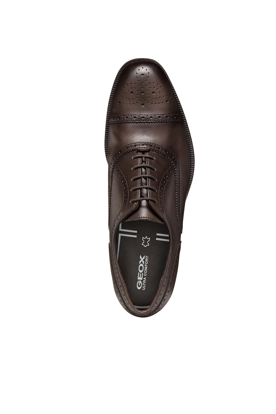 Geox Erkek Kahverengi Walk Pleasure F Bağcıklı Deri Klasik Ayakkabı