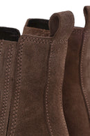 Woman Mink Suede Leather Chelsea Boots | Derimod