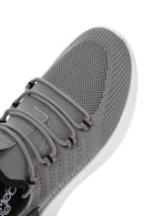 Derimod Zero Men's Gray Lace-Up Thick Soled Fabric Sneaker | Derimod