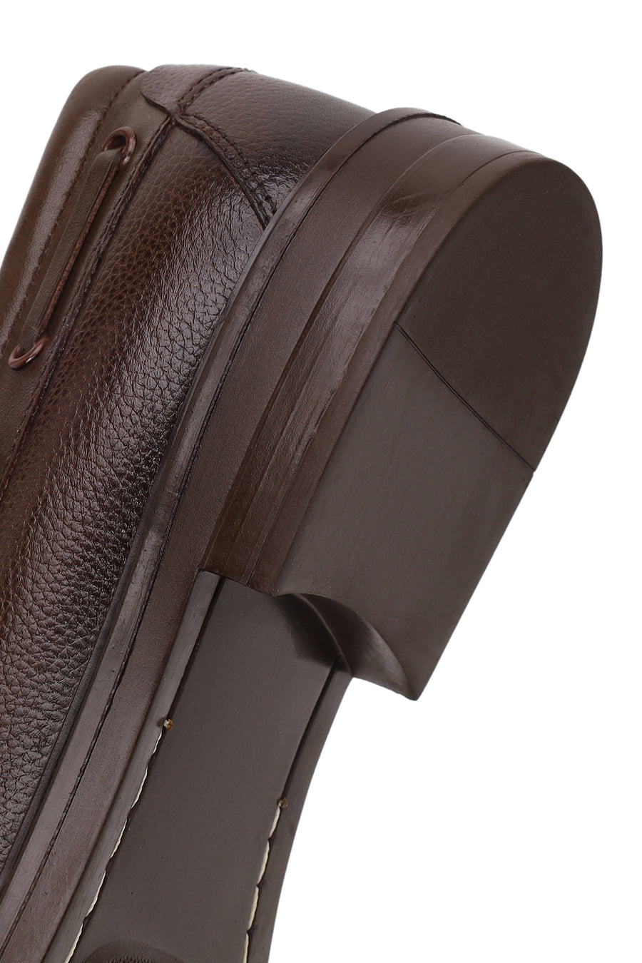 Male Brown Lace-up Thick-Soled Leather Casual Shoes