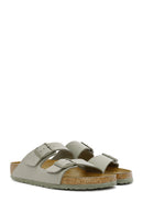 Birkenstock Men's Green Arizona Bf Double Buckle Slippers | Derimod