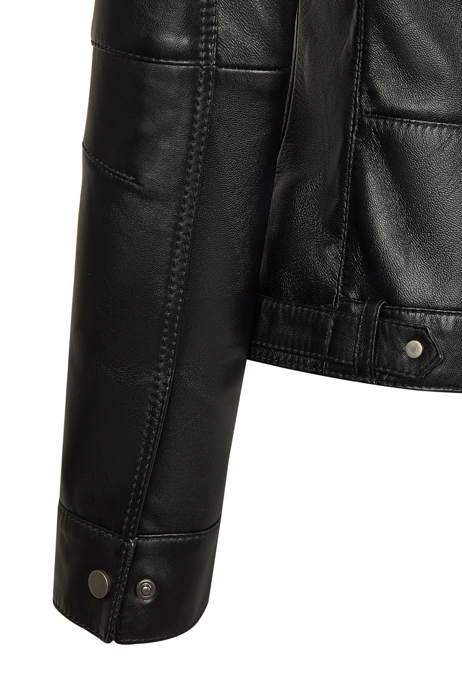 Lesi Woman Black Short Leather Jacket