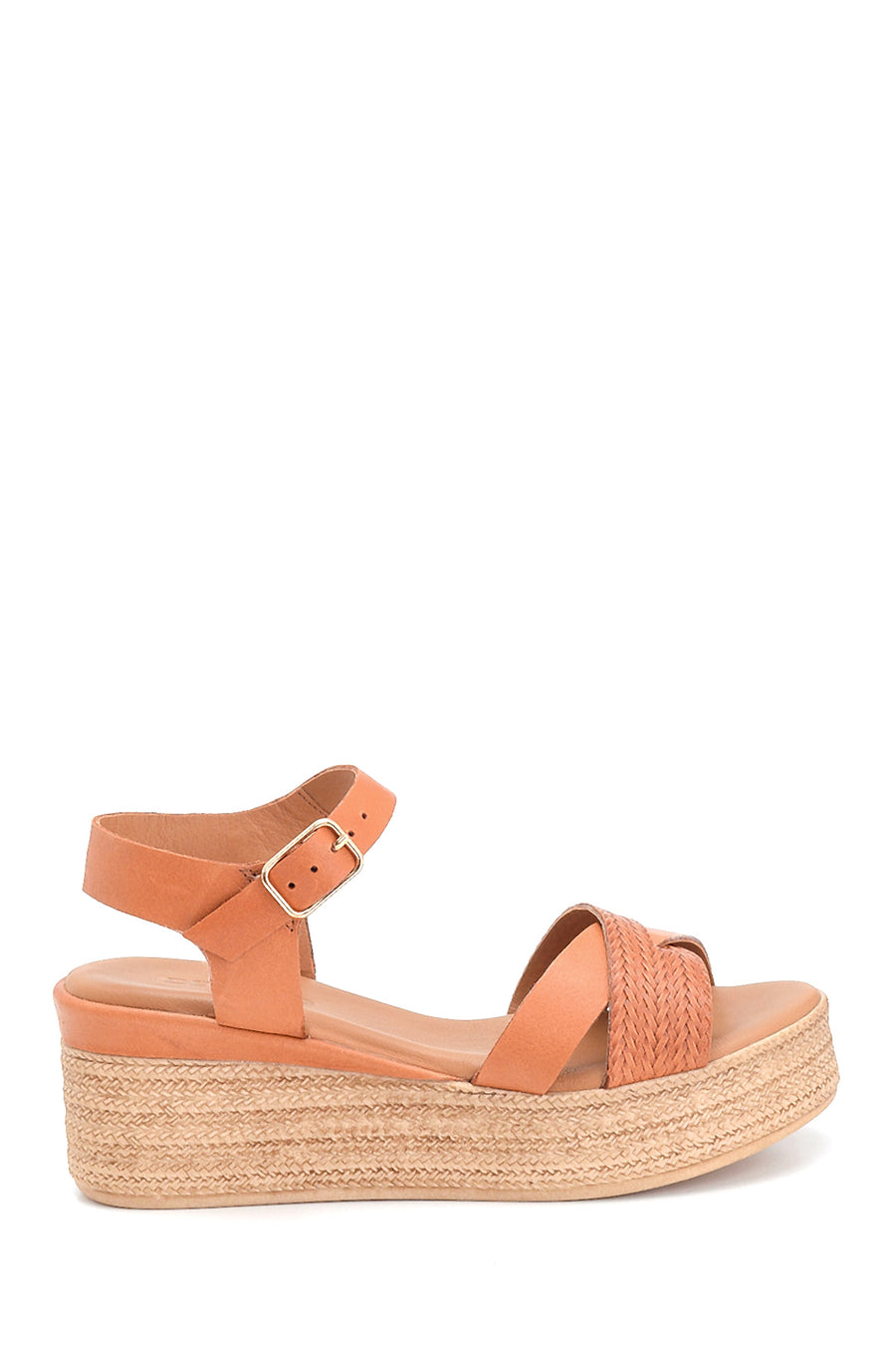 Women's Wedge Heel Leather Sandals 21SFD280614 | Derimod