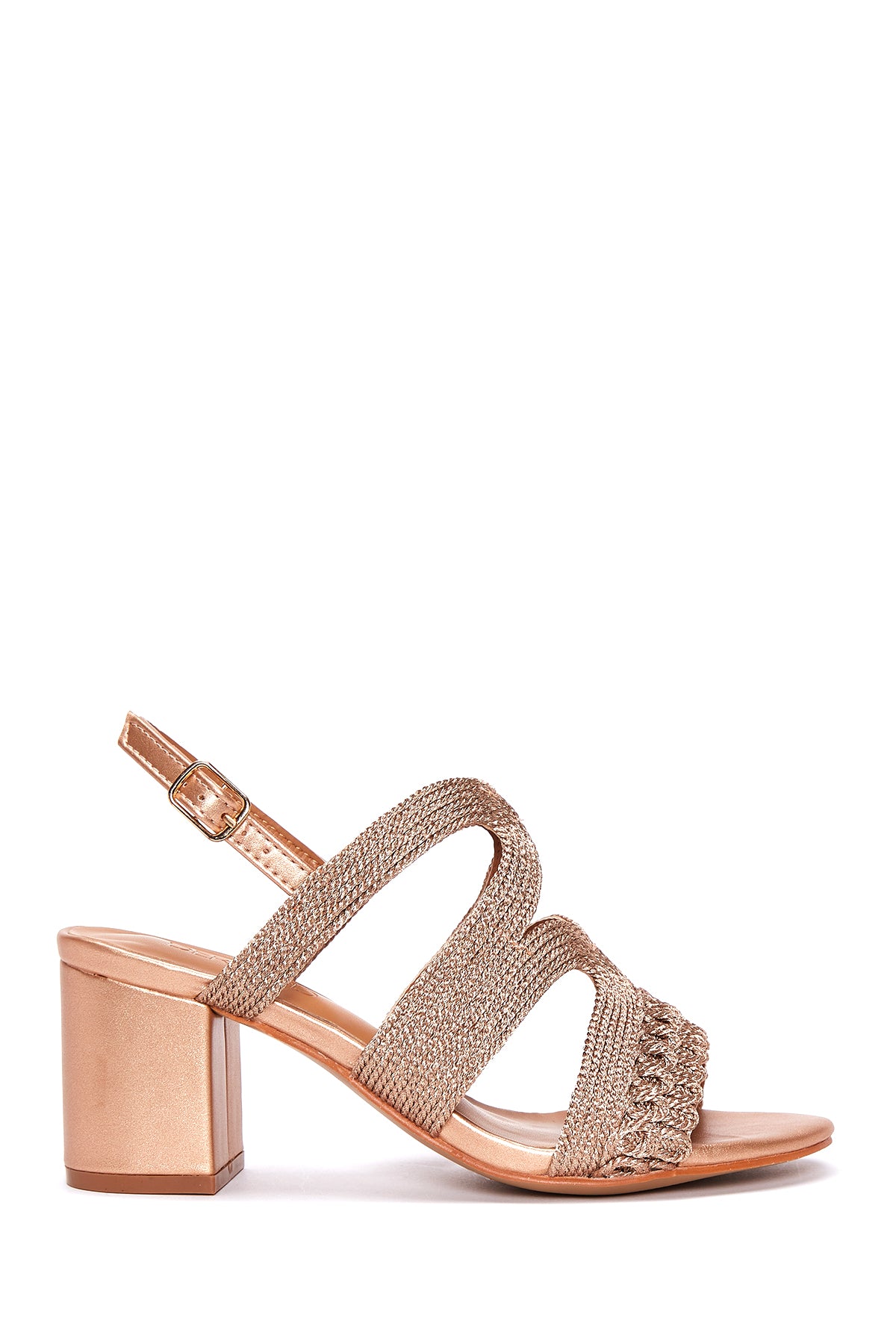 Women's Pink Ankle Strap Heeled Sandals 24SFE463314 | Derimod