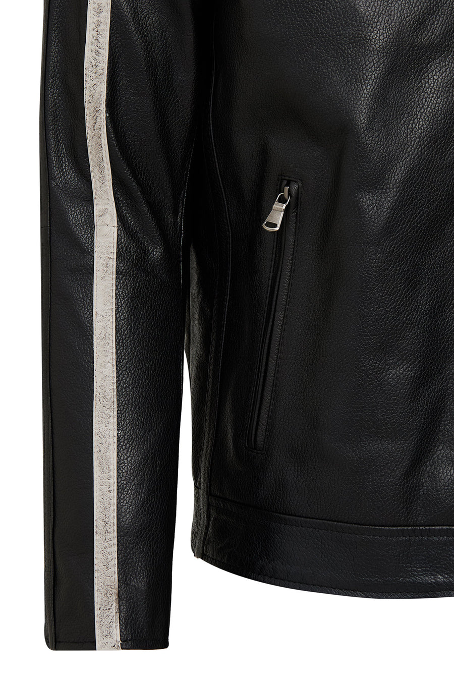 Middleton Men's Black Slim-Fit Short Leather Jacket