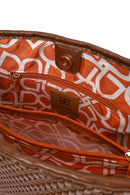 Woman Brown Long-Strap Braided Shoulder Bag | Derimod