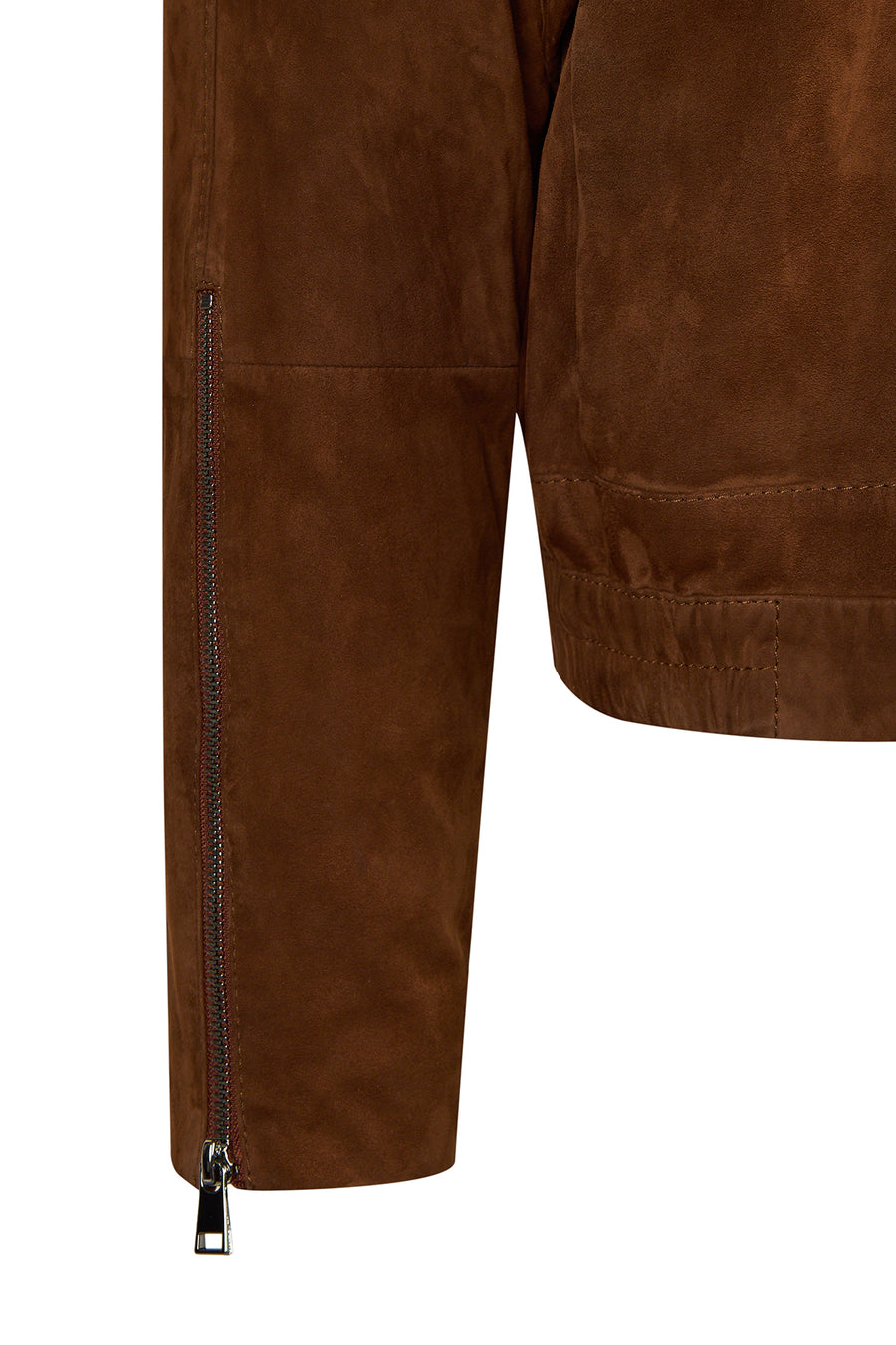 Juliana Woman Brown Short Oversize Suede Jacket