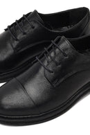 Woman Black Lace-up Leather Masculine Shoes | Derimod