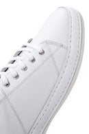 Men's White Leather Sneaker | Derimod