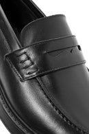 Men's Black Leather Casual Loafer | Derimod