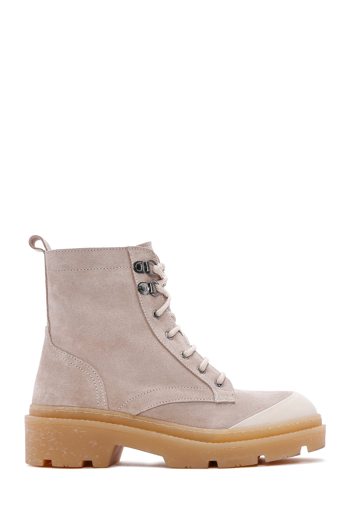 Women's Beige Suede Leather Boots 23WFD152910 | Derimod